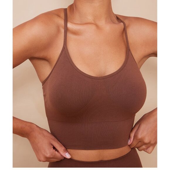 ~NWT PLT Seamless Sports Bra With Strappy Back Design - Picture 4 of 12
